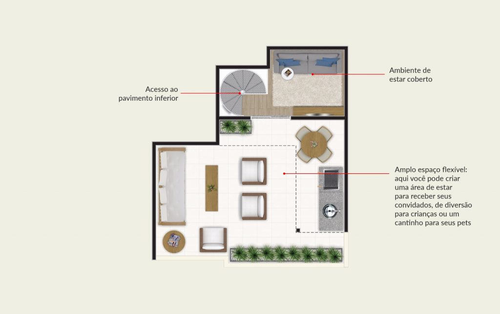 2 dorms (1-suite)102m² (opcao duplex superior) com deposito galeria