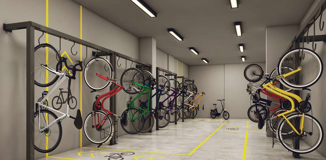 Bicicletário – Perspectiva Ilustrada