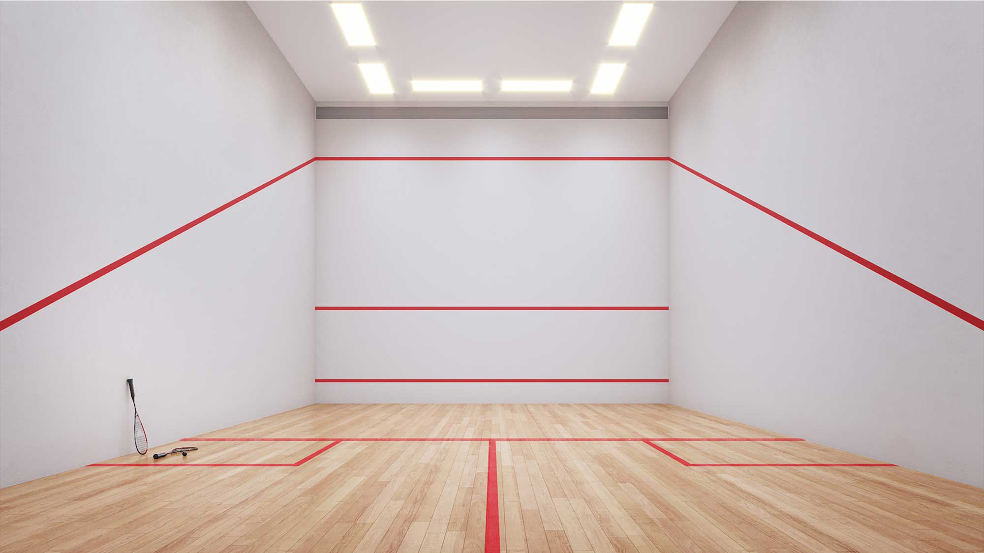 Quadra de Squash – Perspectiva Ilustrada