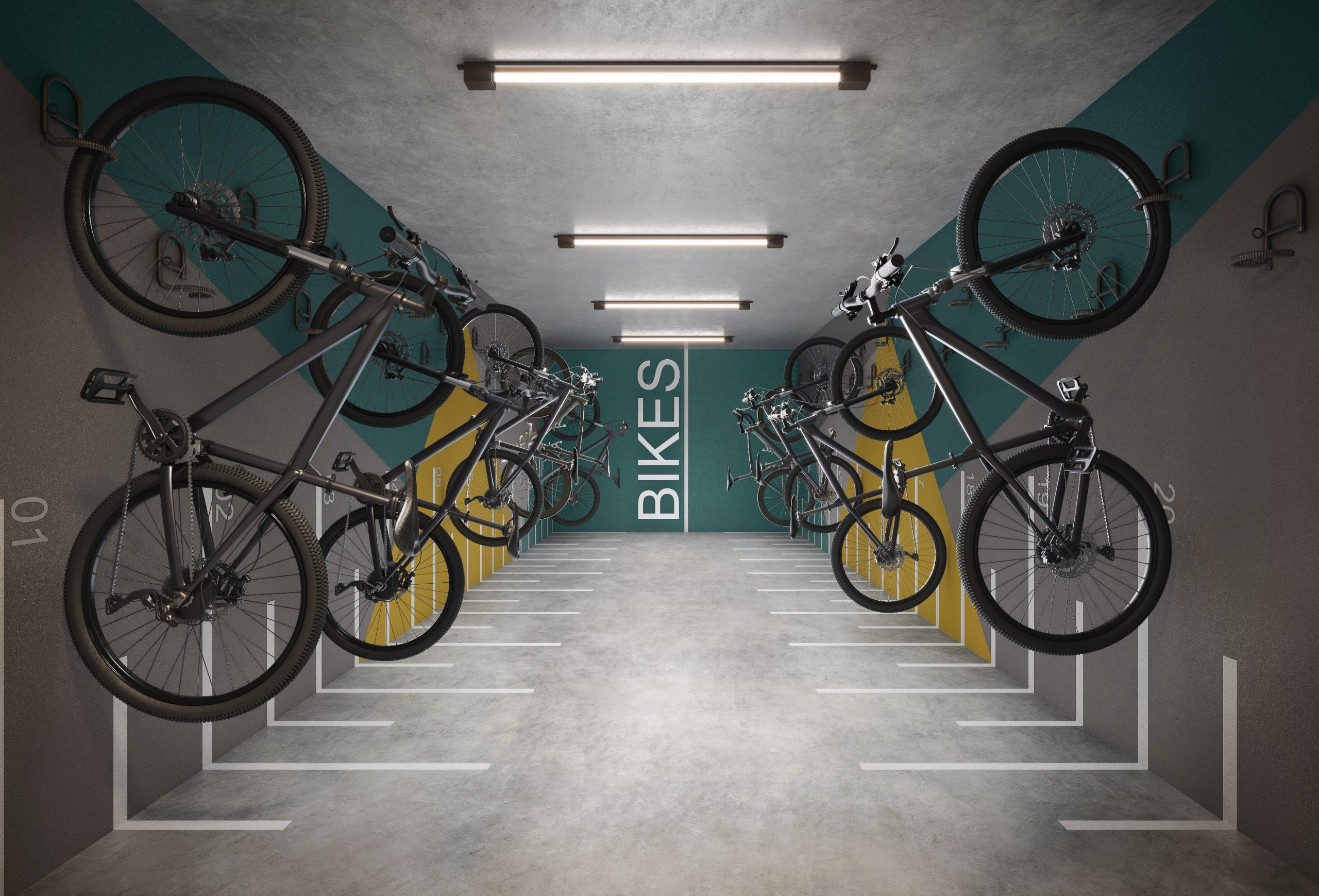 Bicicletário Perspectiva Ilustrada